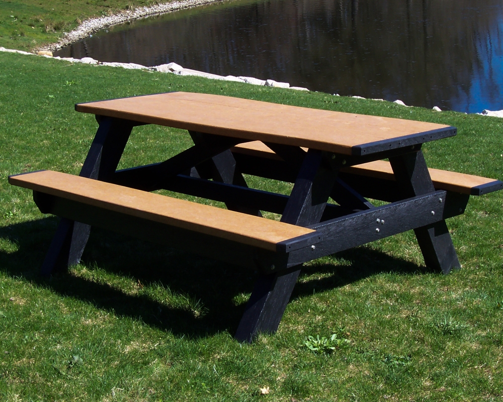 6’ A-Frame Table - Cedar & Black