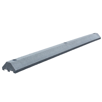 Compact 6’ Parking Block w/Channels - Charcoal