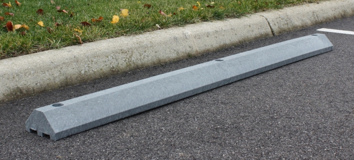 Compact 6’ Parking Block w/Channels - Charcoal