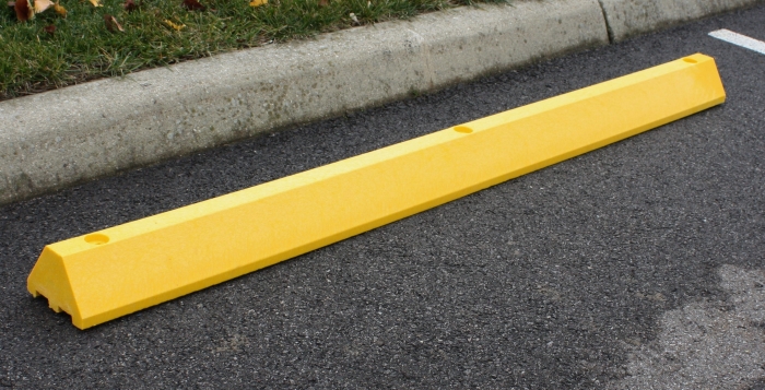 Standard 6’ Parking Block w/Channels - Yellow