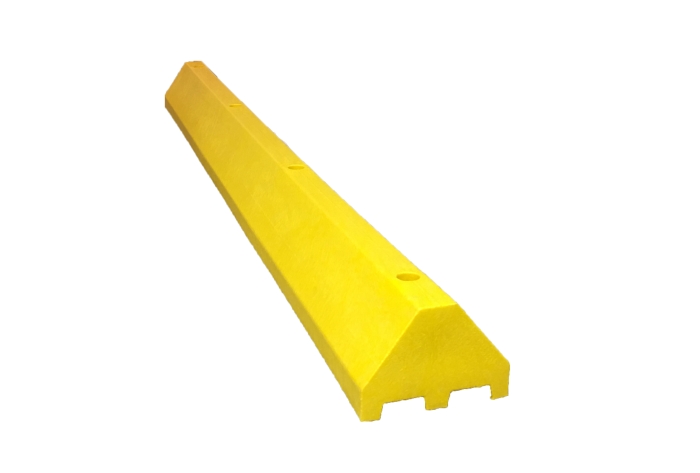 8’ Yellow Plastic Truck Block with Channels