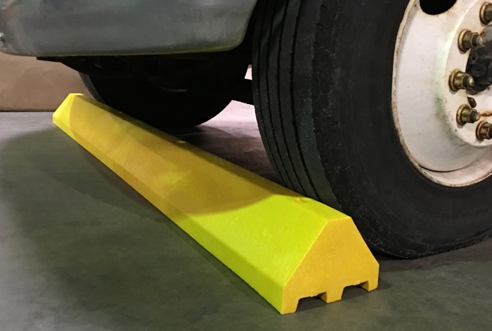 8’ Yellow Plastic Truck Block with Channels