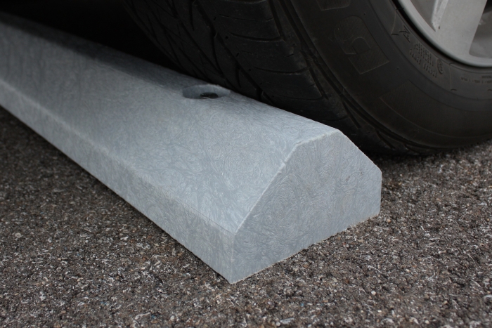 Compact Solid 6’ Parking Block - Gray