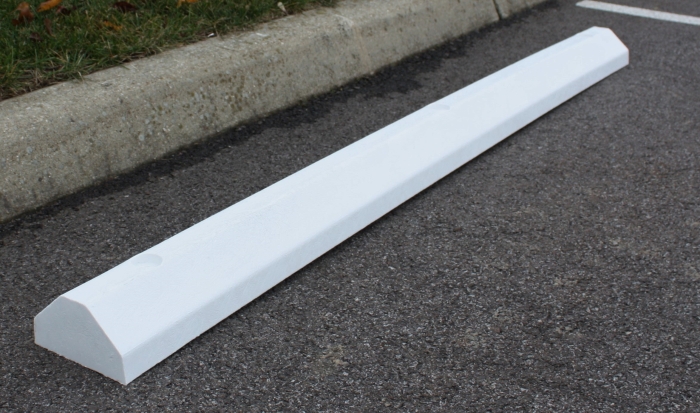Compact Solid 6’ Parking Block - White