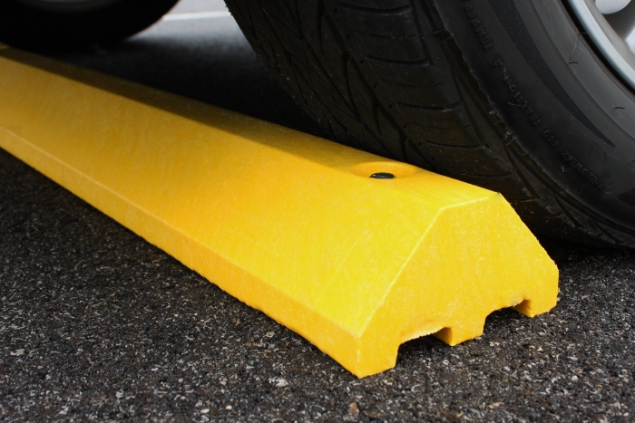 Compact 6’ Parking Block w/Channels - Yellow