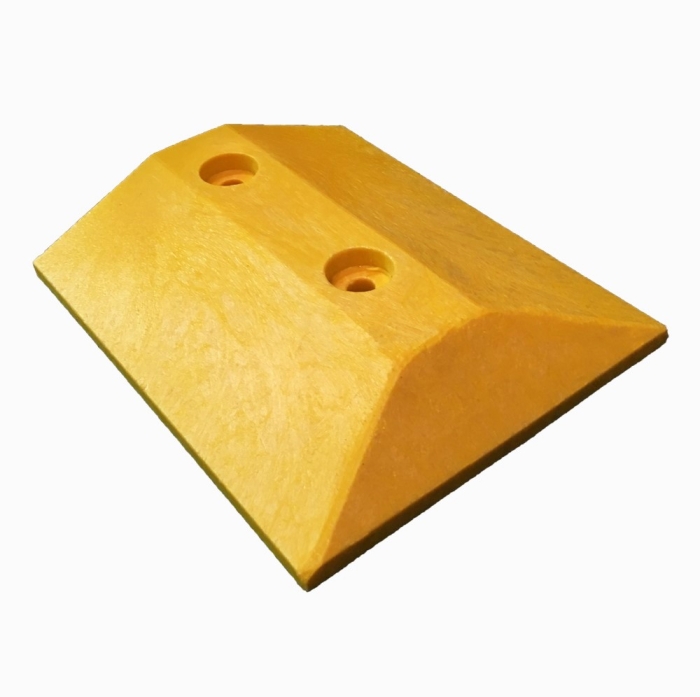 12” Standard Yellow Speed Bump End Cap - Pairs