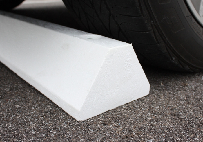 Standard Solid 4’ Parking Block - White